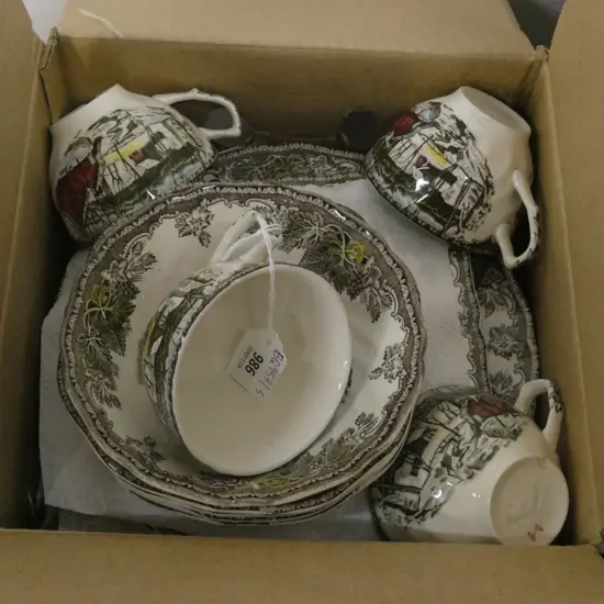 18 PCE JOHNSON BROS. 'THE FRIENDLY VILLAGE' DINNER SET