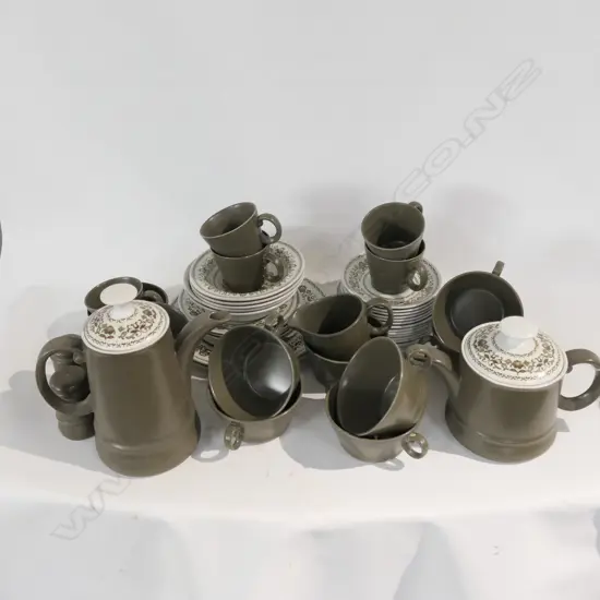 BOX LOT WOOD & SONS SALAMANCA PART TEA & COFFEE SET ETC