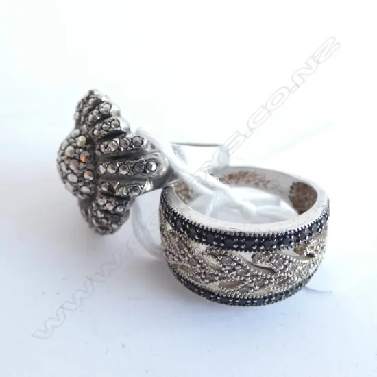 TWO SILVER RINGS