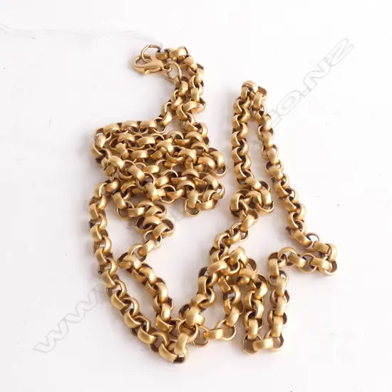 GOLD PLATE ANTIQUE STYLE BELCHER LINK CHAIN L.880mm
