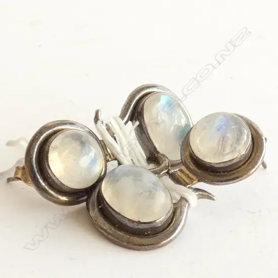 PR SILVER  & LABRODITE EARRINGS L. 30MM