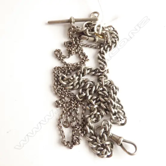 2 STG SILVER CHAINS 46 GRAMS 
