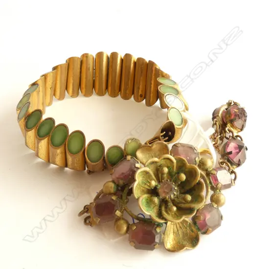 2 VINTAGE COSTUME BRACELETS 