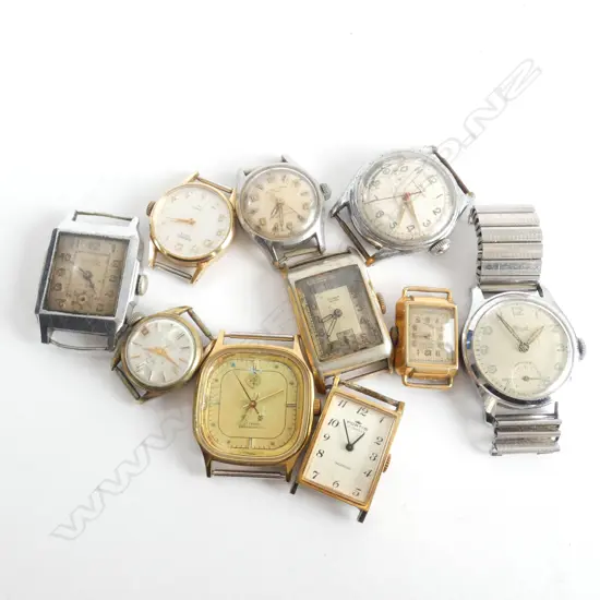 10 VINTAGE WRISTWATCHES NO STRAPS