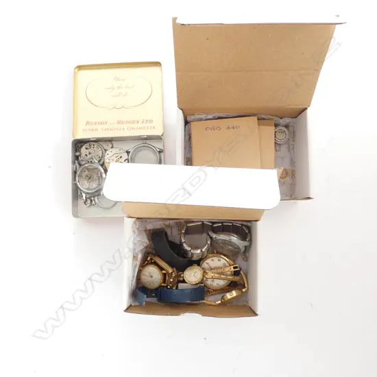ASST ORIS WRISTWATCHES/PARTS AND MOVEMENTS