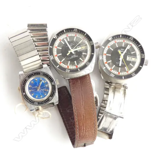 3 ASST DIVERS WATCHES