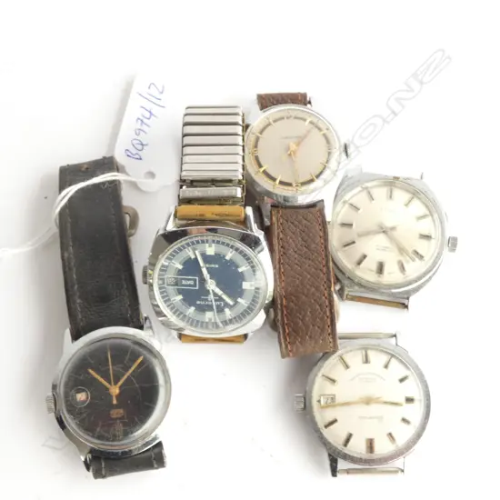 5 ASST SWISS MANUAL+ AUTO GENTS WRISTWATCHES