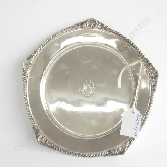 STG SILVER SALVER, SHEFFIELD 1908 222 GRAMS 