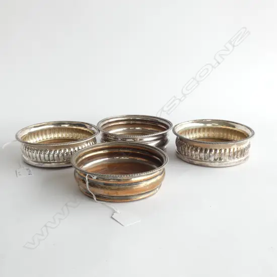 PR & NEAR PR WINE COASTERS 1 OLD SHEFFIELD PLATE AF WITH CRACK 145MM DIA