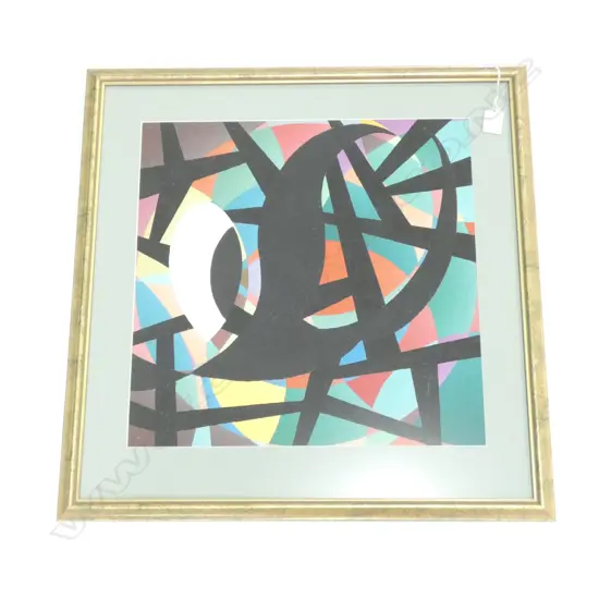 LLOYD HILLYER COLOURFUL ABSTRACT 420MM SQ