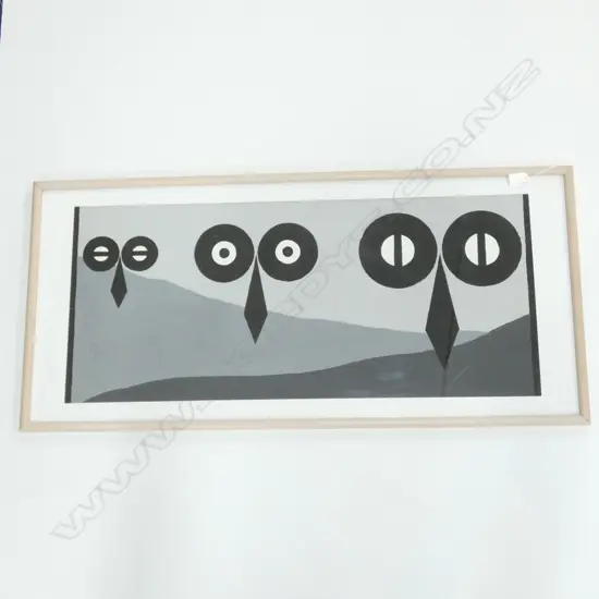 LLOYD HILLYER GREY ABSTRACT 360 X 830MM