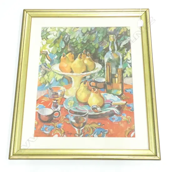 EVELYN PAGE STILL LIFE PRINT 500 X 400MM