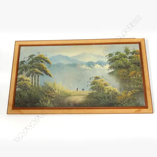 SIGNED LANDSCAPE OIL 1110 X 575MM