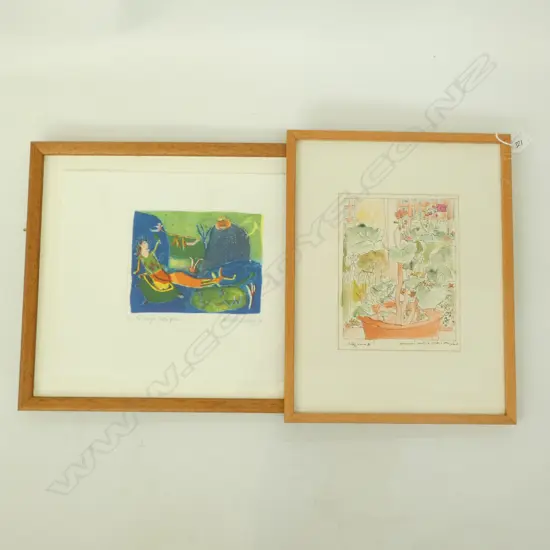 2 W/C'S NICHOLA SHANLEY 'TE HENGA OUTER PIECE' '90 1/20 150 X 190MM + 1 OTHER