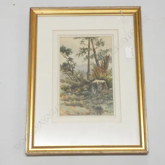 F BROOKESMITH W/COLOUR RURAL SCENE 1906 230 X 150 MM