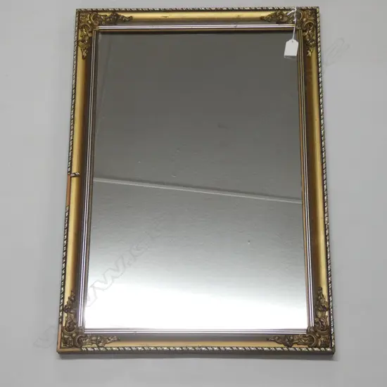 GILT FRAMED MIRROR - 470 X 680MM