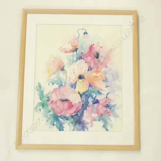 ANNE SINCAIR W/C POPPIES '92 640 X 520MM