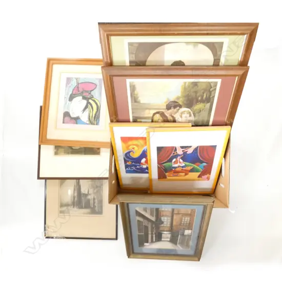 BOX LOT ASST. ARTWORKS 