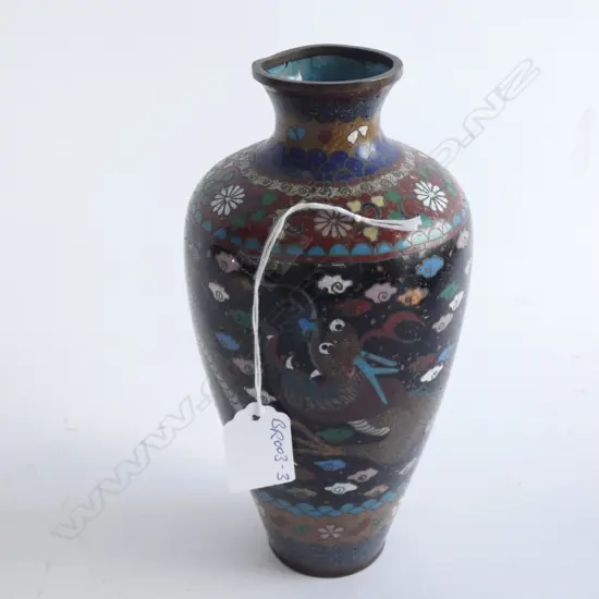 OLD JAPANESE CLOISONNE VASE H.210mm