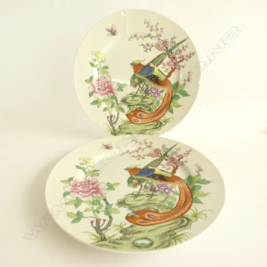 2 CHINESE PLATES 310MM DIA