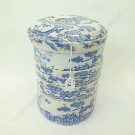 MEIJI-PERIOD IMARI “JU-BAKO” STACKING FOOD PRESENTATION BOX