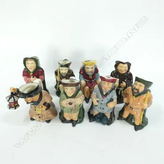 8 ROY KIRKHAM CHARACTER JUGS H. 185MM