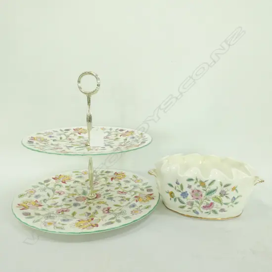 MINTON 'HATTON HALL' CAKE PLATE & BOWL