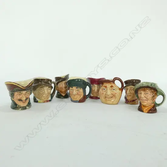 8 MINI DOULTON CHARACTER JUGS