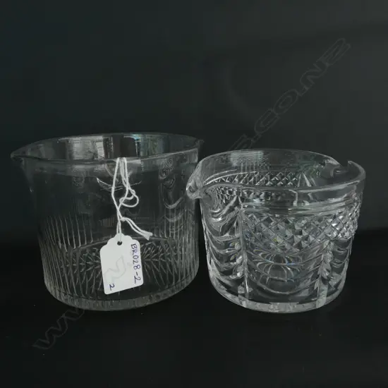 2X VICTORIAN GLASS RINSERS