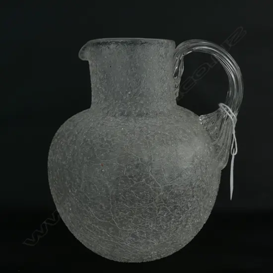 VICTORIAN CRACKLE GLASS JUG