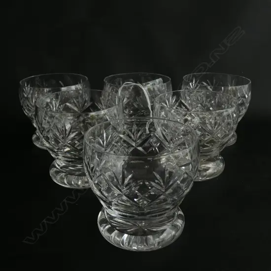6 WEBB CORBETT CRYSTAL TUMBLERS SET