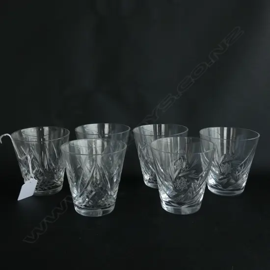 SET OF 6 CRYSTAL TUMBLERS H. 80MM