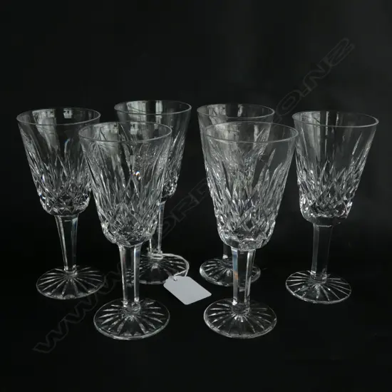 SET 6 WATERFORD CRYSTAL 'LISMORE' SHERRY GLASSES H. 130MM