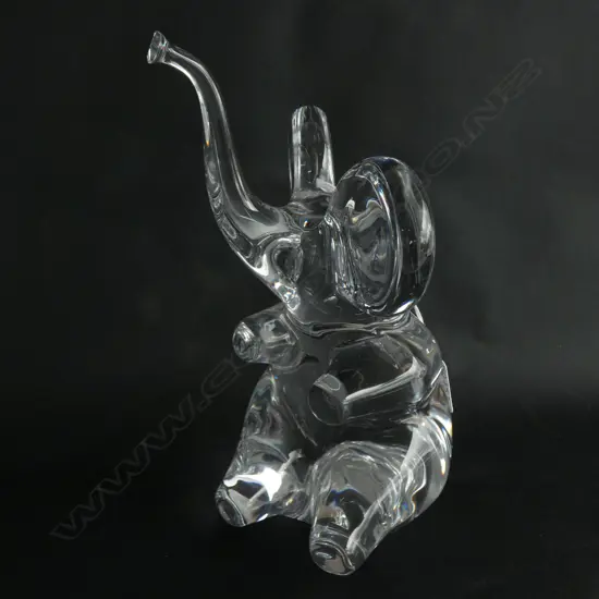 1 LG DAUM GLASS ELEPHANT - H. 230MM 