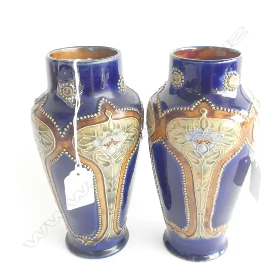 PR ROYAL DOULTON ART NOUVEAUX VASES #8889 - C1902-22 H. 200MM