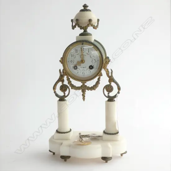 FRENCH CLOCK 'LEROUX LE MANS' H. 385MM