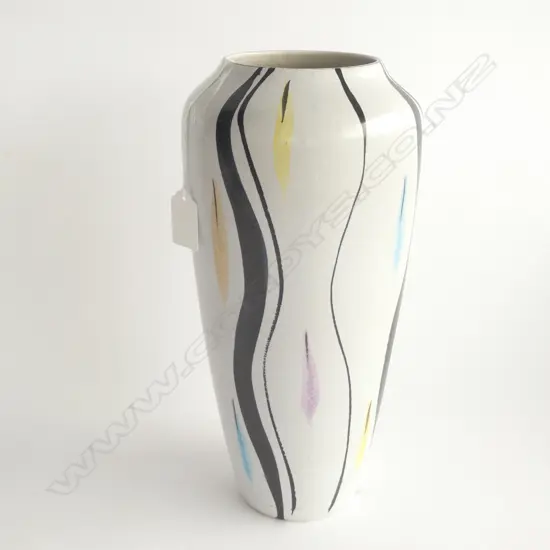 LG MID CENTURY WEST GERMAN POTTERY VASE H. 320MM C1950