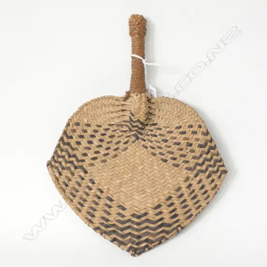 Early 20thc fijian woven fan