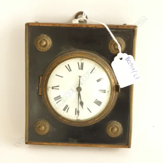 EARLY 19thC SEDAN CLOCK LATER MOVEMENT 130 X 115MM