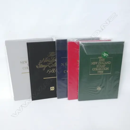 5 'THE NZ STAMP COLLECTION' BOOKS 1984 - 1988