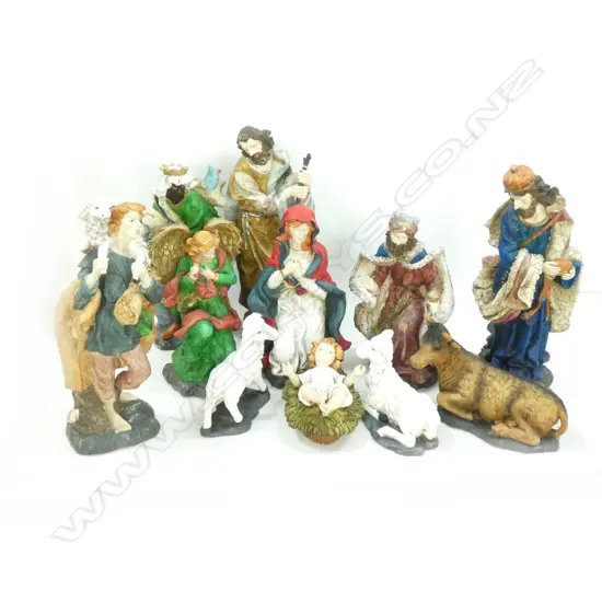 11 PCE RESIN NATIVITY SET H. 500MM
