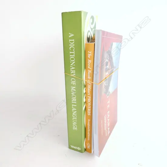 3 BOOKS - BOOK OF MAORI PROVERBS / TE MARAE - A GUIDE TO CUSTOMS & PROTOCOLS & MAORI DICTIONARY