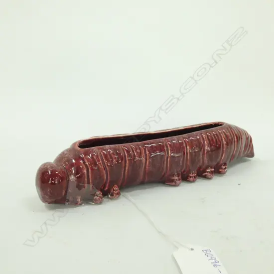 DIANA AUSTRALIA POTTERY CATERPILLAR TROUGH VASE L. 230mm