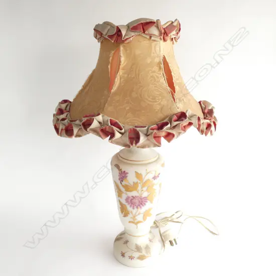 GERMAN MILK GLASS LAMP H. 640MM