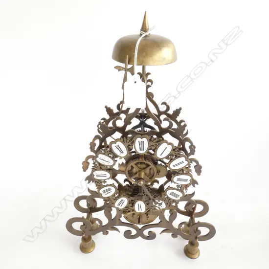 SINGLE FUSEE SKELETON CLOCK  H.420mm