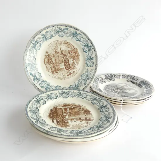 9 ANTIQUE PLATES 