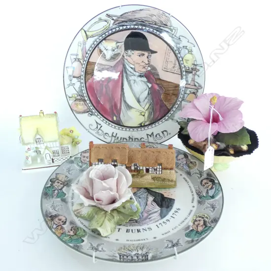 2 R/DOULTON PLATES, LILLIPUT LANE, FLOWERS ETC