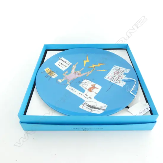 JEAN-MICHEL BASQUIAT PLATE IN ORIGINAL BOX