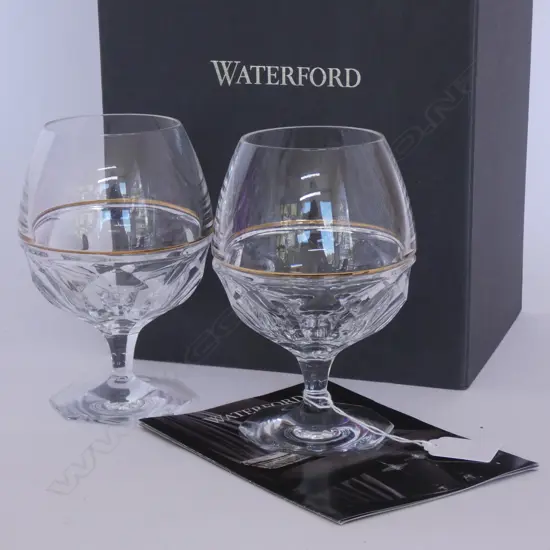 PR WATERFORD CRYSTAL ELYSIAN BRANDY BALLOONS - IN BOX 