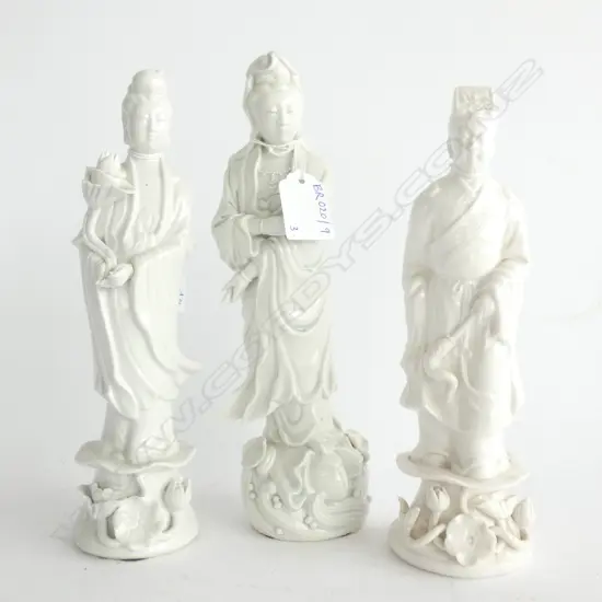 3 BLANC DE CHINE FIGURES H.235MM